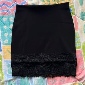 Black Lace Pencil Skirt